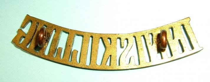 Inniskilling - 6th Inniskillings Dragoons Brass Shoulder Title, 1920 - 1926 — image 2