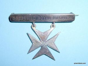 WW1 era Sheffield ( Yorkshire ) Royal Hospital unmarked silver …