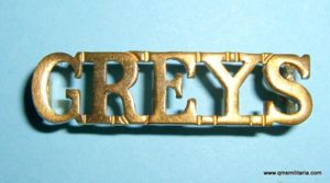 GREYS Royal Scots Greys Other Rank's Brass Shoulder Title (small …
