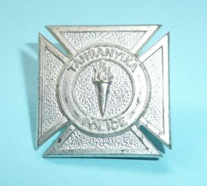 East Africa - Tanganyika Police Frosted Silver Plated Officers Collar …