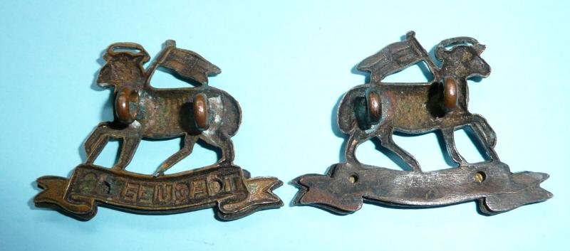 Charterhouse School Officer Training Corps (OTC) (Godalming, Surrey) Matched Pair of Facing Collar Badges — image 2