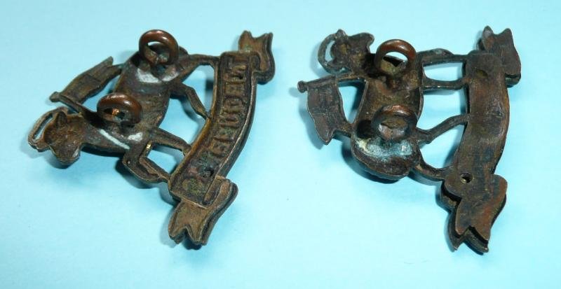 Charterhouse School Officer Training Corps (OTC) (Godalming, Surrey) Matched Pair of Facing Collar Badges — image 3