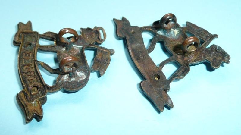 Charterhouse School Officer Training Corps (OTC) (Godalming, Surrey) Matched Pair of Facing Collar Badges — image 4