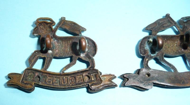 Charterhouse School Officer Training Corps (OTC) (Godalming, Surrey) Matched Pair of Facing Collar Badges — image 5