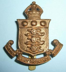 Indian Army Ordnance Corps Cast Brass Cap Badge - Maker …