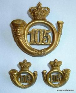 British Indian. 105th (Madras Light Infantry) Regiment, OR's glengarry badge …