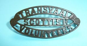 South Africa - Transvaal Scottish Volunteers One Piece Bronzed Shoulder …