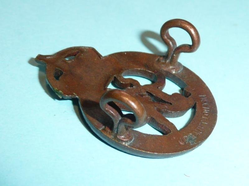 WW2 National Defence Company ( NDC ) Officer's Bronze OSD Collar Badge - Gaunt - GVI Cypher — image 4