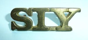 SIY scarce South of Ireland Yeomanry 1902-08 brass Irish shoulder …