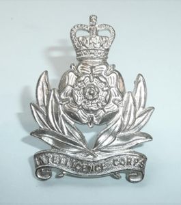 Intelligence Corps Officer's Silver Plated Cap Badge QE2 Crown - …