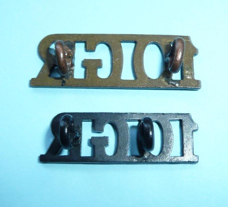 10GR - 10th Princess Mary's Own Gurkha Rifles Blackened Brass Shoulder Titles, 2 different patterns — image 2