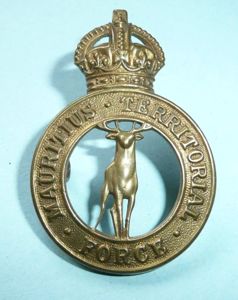 WW2 Indian Ocean - Mauritius Territorial Force (MTF) Brass Gilding …