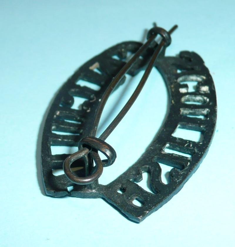 Indian Auxiliary Force Army - Calcutta Scottish Shoulder Blackened Brass Shoulder Title — image 3