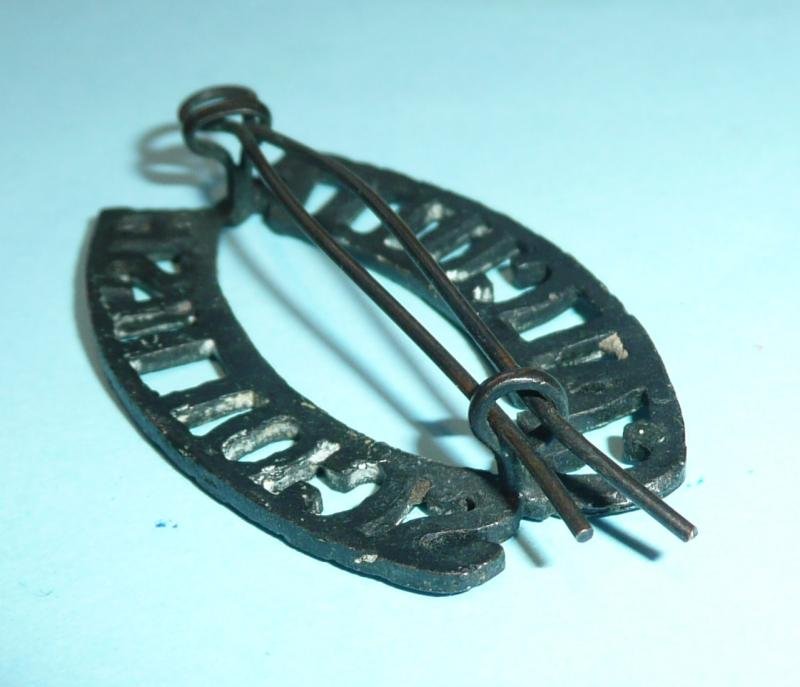 Indian Auxiliary Force Army - Calcutta Scottish Shoulder Blackened Brass Shoulder Title — image 4