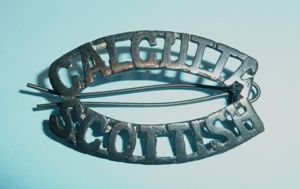 Indian Auxiliary Force Army - Calcutta Scottish Shoulder Blackened Brass …