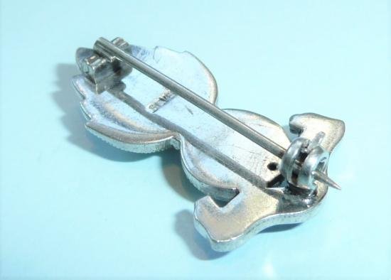 Indian Army Engineers Silver & Enamel Sweetheart Pin Brooch Badge — image 4