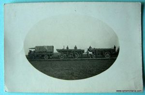Original WW1 postcard showing a pontoon bridging / assault boat …