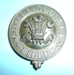 Ceylon (Sri Lanka) Mounted Rifles Officer's Martingale Badge Horse Furniture …