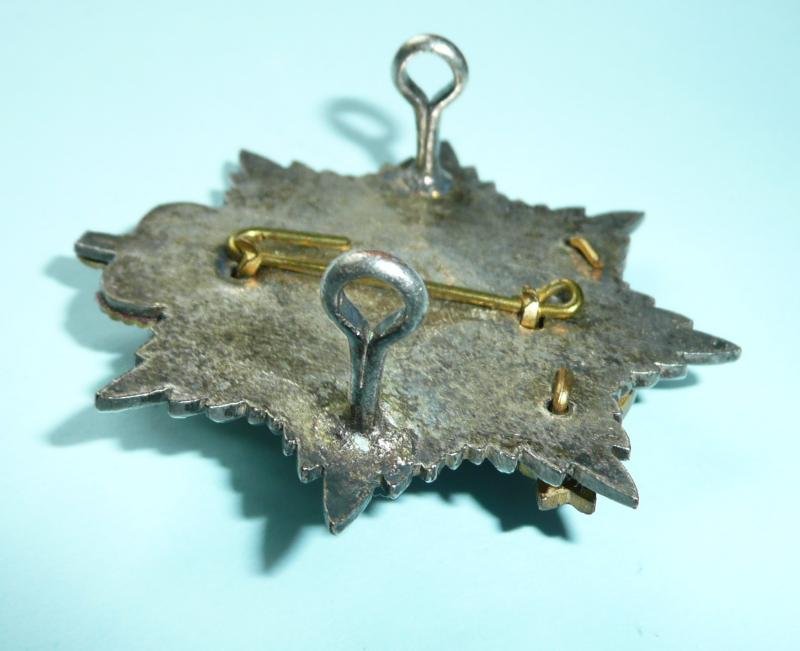 Royal Hampshire Regiment Officers Enamel Silver and Gilt Cap Badge, QEII issue — image 3