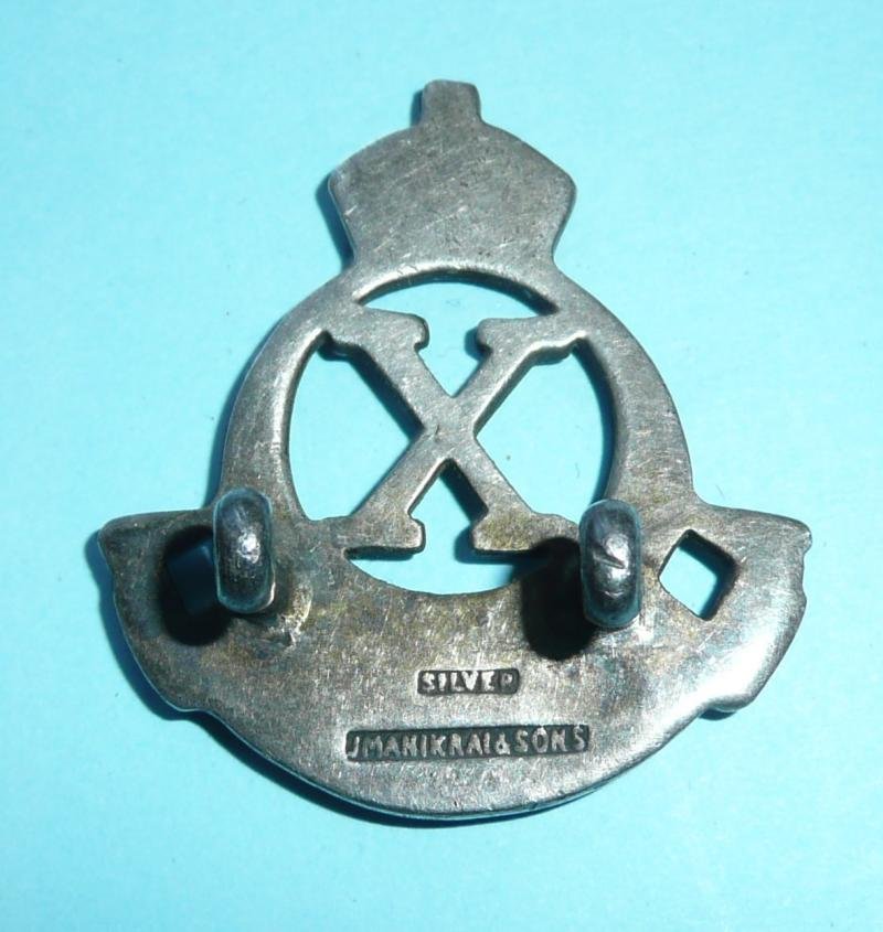 Indian Army - 10th Baluch Officers Silver Headdress Cap Badge — image 2