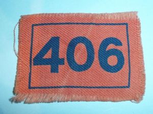 581 Construction Squadron Royal Engineers '406' Printed Formation Sign Designation …