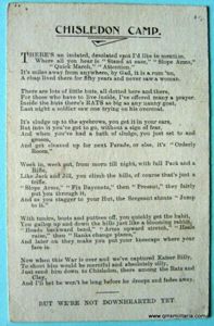 WW1 Postcard - Chisledon Camp, nr Swindon in Wiltshire