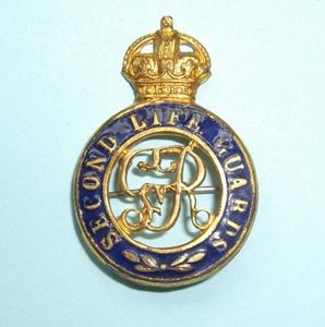 WW1 GV 2nd Life Guards Gilding Metal and Enamel Sweetheart …