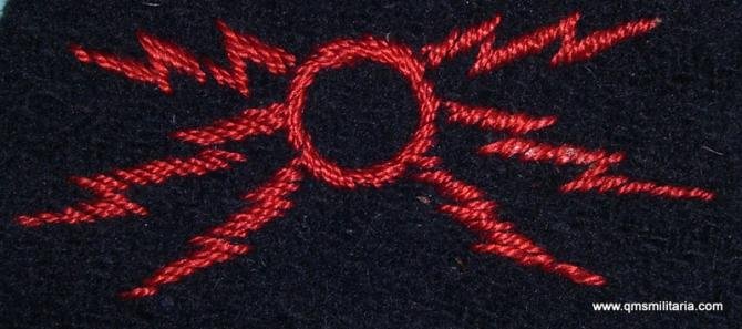 British Army Telecommunication Mechanic Embroidered Cloth Proficiency Arm Badge — image 2