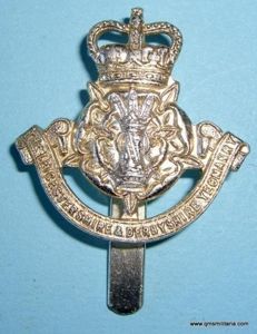 The Leicestershire & Derbyshire Yeomanry bi-coloured anodised Cap badge - …