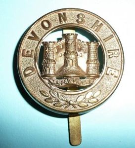 Devonshire Regiment Brass Gilding Metal Helmet Plate Centre ( HPC …