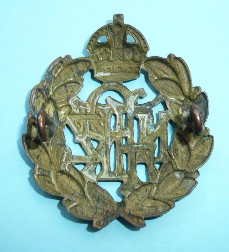 WW2 RNZAF Royal New Zealand Air Force Brass Cap Badge — image 2