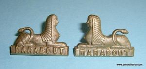 Dorset Regiment Pair of White Metal Matched Facing Collar Badges