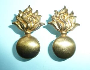 Generic Universal Pattern Gilding Metal Fusiliers / Artillery Collar Badges …