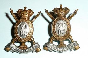 QVC Victorian 6th Dragoon Guards (Carabiniers) Pair of Bi-metal Collar …