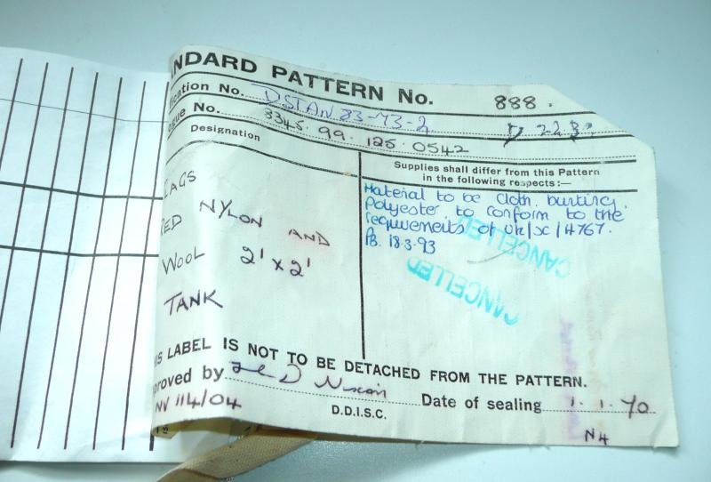 Sealed Pattern Carded Flag -  Red -  Tank - dated 1969 — image 4