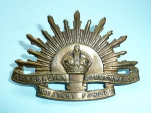 WW1 / WW2 Australian Commonwealth Military Forces Generic Rising Sun …