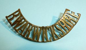 WW1 / WW2 Royal Warwickshire Regiment Other Ranks Brass Shoulder …