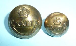 WW2 War Raised Unit - 23rd Hussars Pair of Officers …