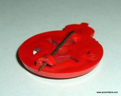 WW2 Home Front Salvage Steward's Red Plastic Badge — image 3