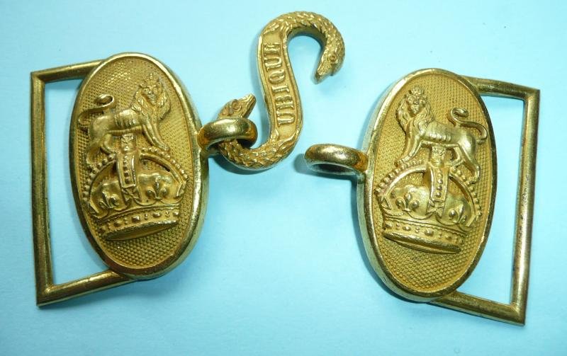 Royal Artillery Waist Belt Clasp (WBC), Fire Gilt Set, King's Crown — image 3