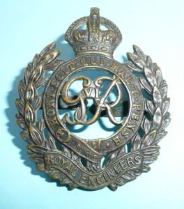 WW2 Royal Engineers GVI Cypher OSD Bronze Cap Badge - …