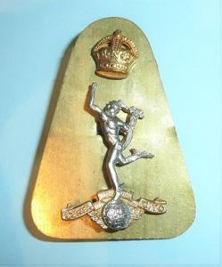 Royal Corps of Signals Bi Metal Officer's 2 Piece Gilt …