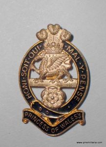 The Princess of Wales's Regiment Cap Badge