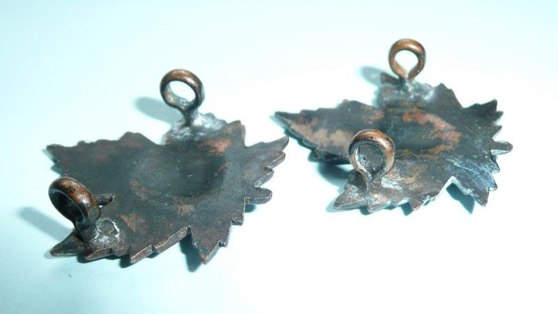 WW1 Canada 28th Battalion CEF Canadian Expeditionary Force Matched Pair of Collar Badges — image 3