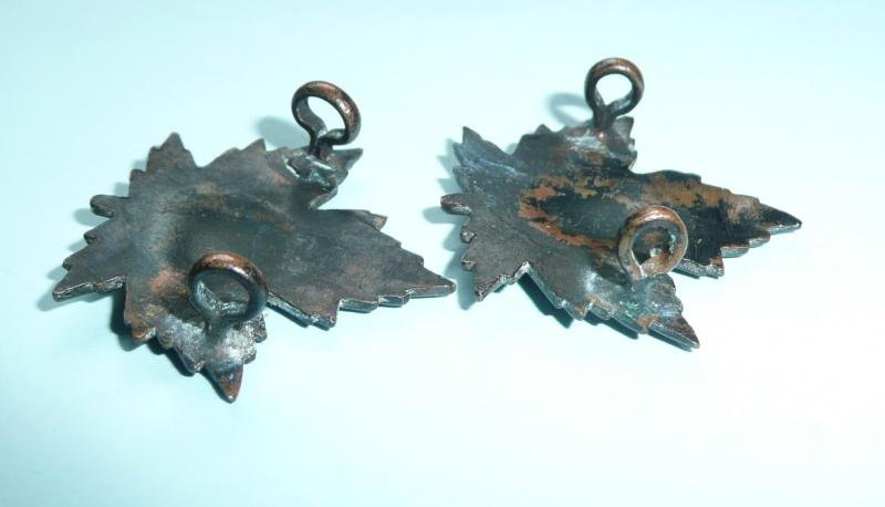 WW1 Canada 28th Battalion CEF Canadian Expeditionary Force Matched Pair of Collar Badges — image 4