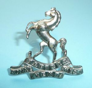 The Queen's Royal West Kent Regiment Officer's Silver Plated Cap …