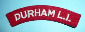 Durham Light Infantry ( DLI ) Embroidered White on Red …