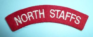 North Staffs (The Prince of Wales's North Staffordshire Regiment) Woven …