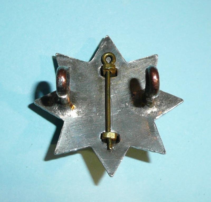 Royal Lincolnshire Regiment Officer's Small Silver Gilt and Enamel Field Service / Side Cap Badge — image 3