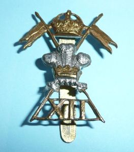 12th (Prince of Wales's Own) Lancers Bi-Metal Other Ranks Cap …